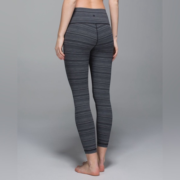 Lululemon Athletica High Times Pant *Luxtreme in Cyber Stripe Deep Coal Black - Picture 5 of 12